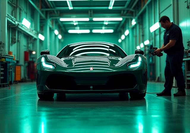 Kaze Motors サービス工場の風景