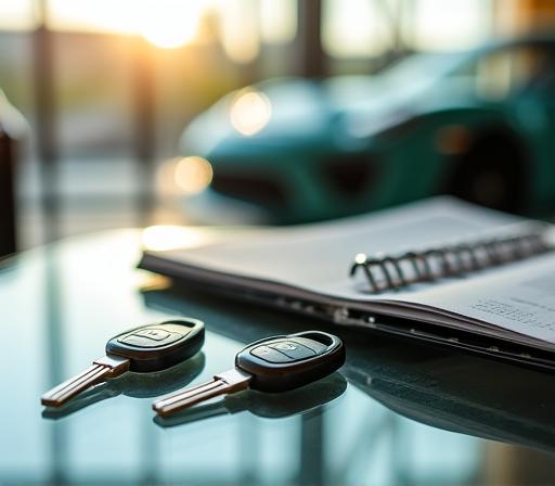 Legal documents and premium car keys